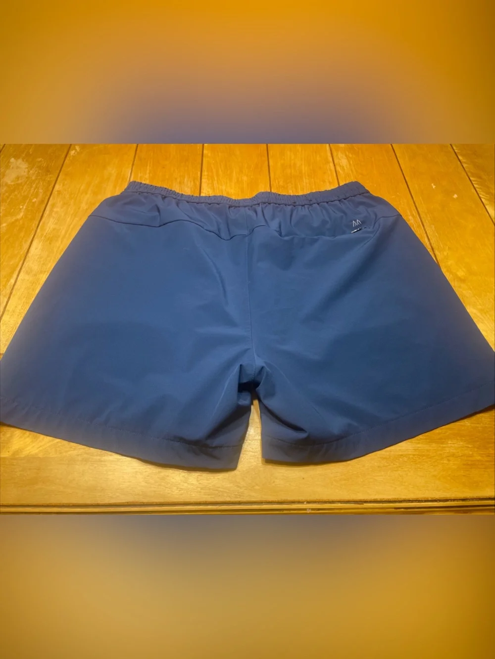 Mizzen+Main Helmsman Elastic Waist Athletic Shorts Blue Size XL Slim 5” Inseam
